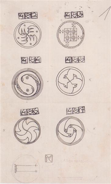Designs for silver brooches, 1904 - Коломан Мозер