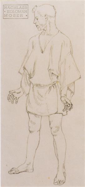 Figure study of Tristan, c.1915 - Коломан Мозер
