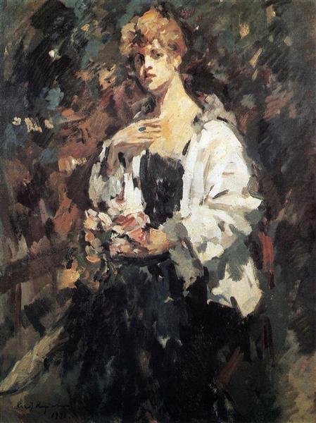 Portrait  of Z. Pertseva, 1921 - Konstantin Alexejewitsch Korowin