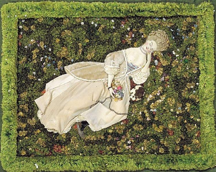 Lady with the Dog, Relaxing on the Lawn - Konstantin Somov