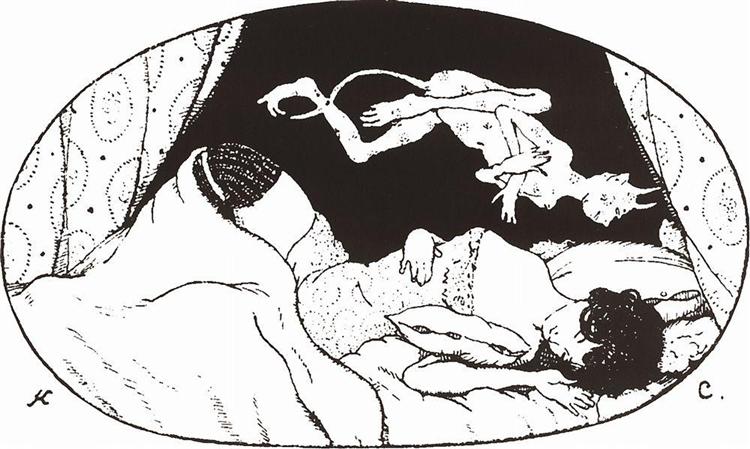 Sleeping Lady with the Devils, 1906 - Konstantin Somov
