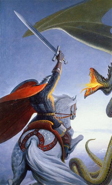 The battle with the dragon - Konstantín Vasíliev