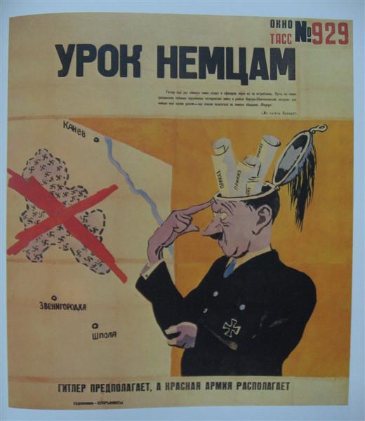 A good lesson to the Germans (The TASS Window №929), 1944 - Кукринікси