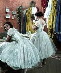 A Dressing Room at Drury Lane - Laura Knight