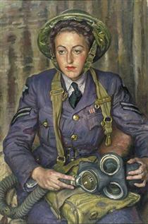 Corporal J. M. Robins, Women's Auxiliary Air Force - Laura Knight