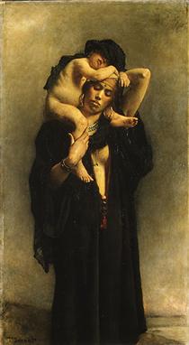 An Egyptian Peasant Woman and Her Child - 里歐·博納