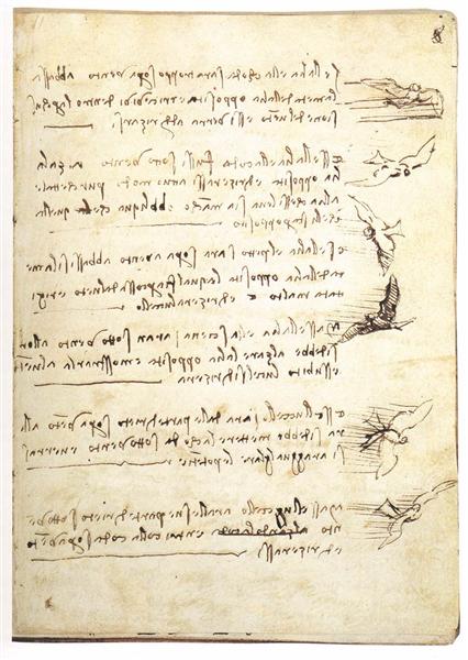 Codex on the flight of birds, 1505 - Леонардо да Винчи
