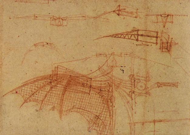 Design for a Flying Machine, c.1505 - Леонардо да Винчи