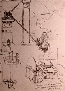 Drawings of machines - Leonardo da Vinci
