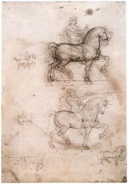 Equestrian monument, c.1517 - Леонардо да Вінчі