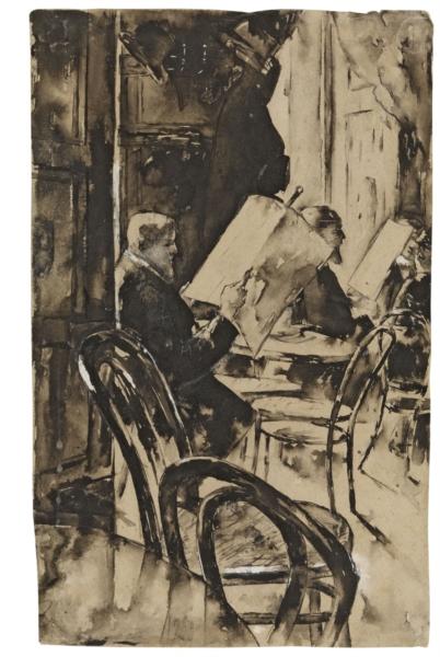 Im Café Bauer, 1887 - Lesser Ury
