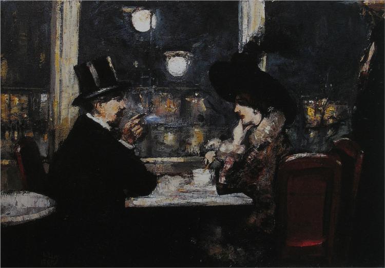 Im Café Bauer, 1895 - Lesser Ury