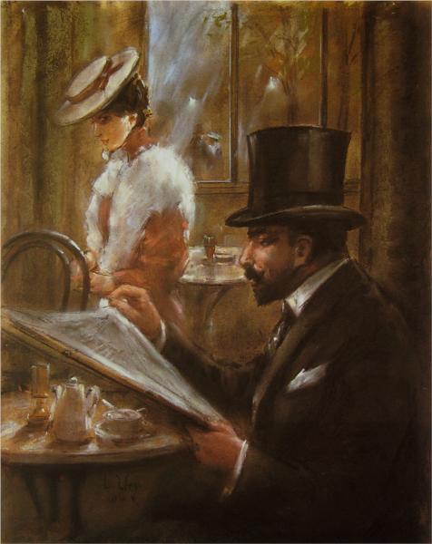 Im Café Bauer, 1898 - Lesser Ury
