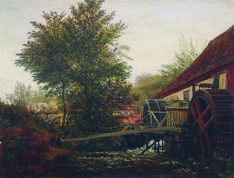 An old mill, 1859 - Lew Felixowitsch Lagorio