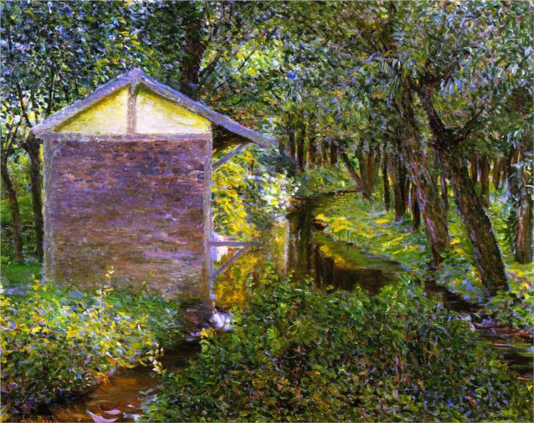 Brook and Wash-House, Giverny - Lilla Cabot Perry