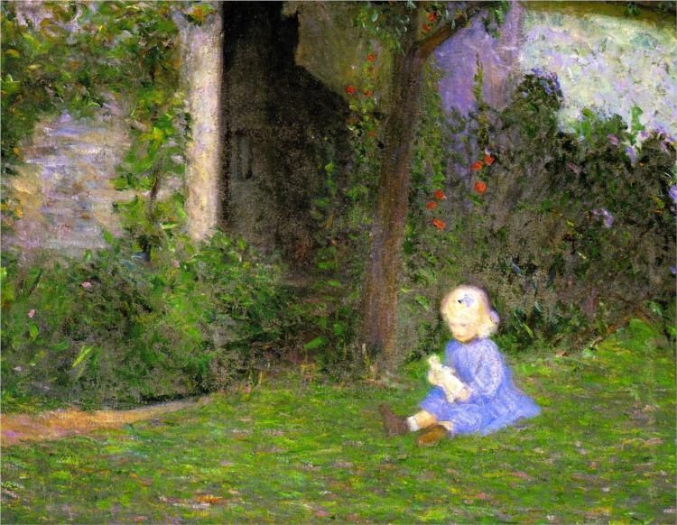 Child in a Walled Garden, Giverny, 1909 - Лила Кэбот Перри