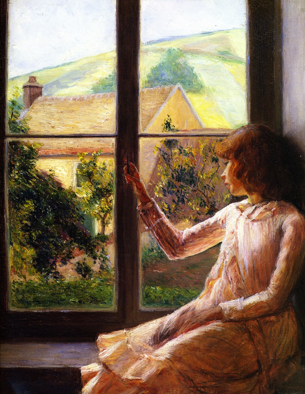 Lilla Cabot Perry artworks child in window