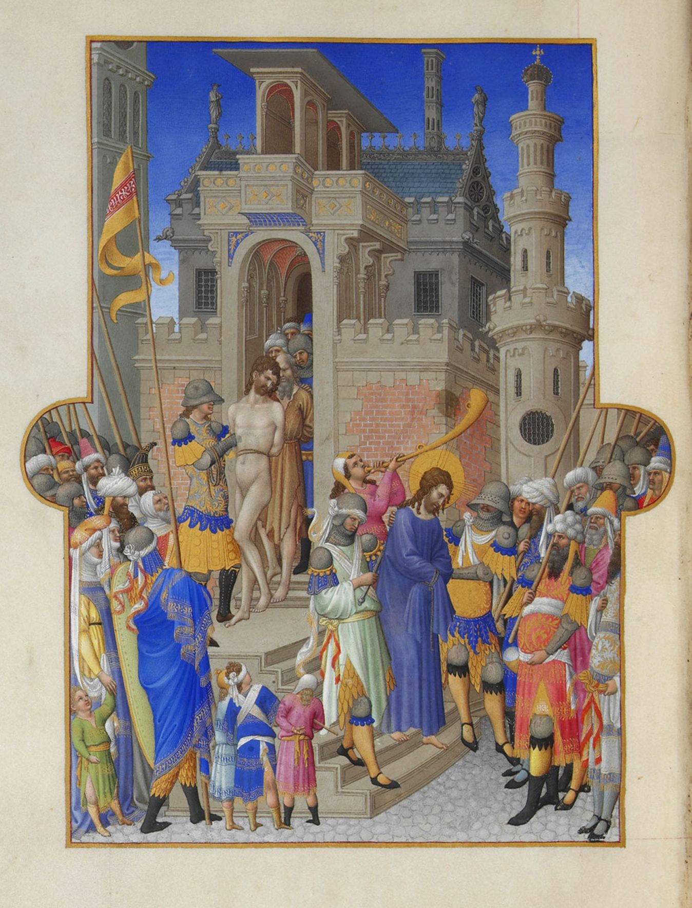 Christ Leaving the Praetorium - Limbourg brothers - WikiArt.org