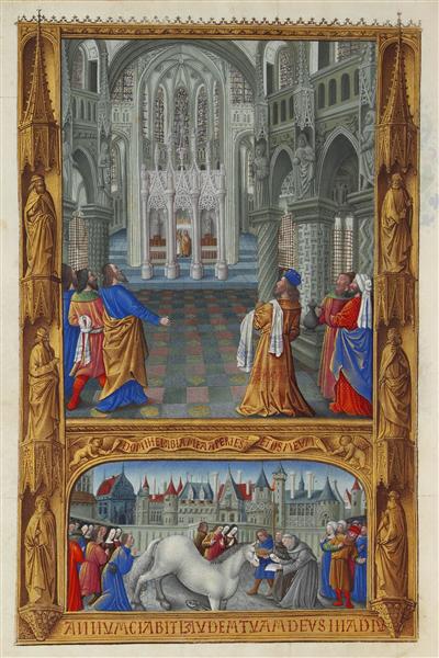 The Holy Sacrament [of the Eucharist], 1416 - Limbourg brothers