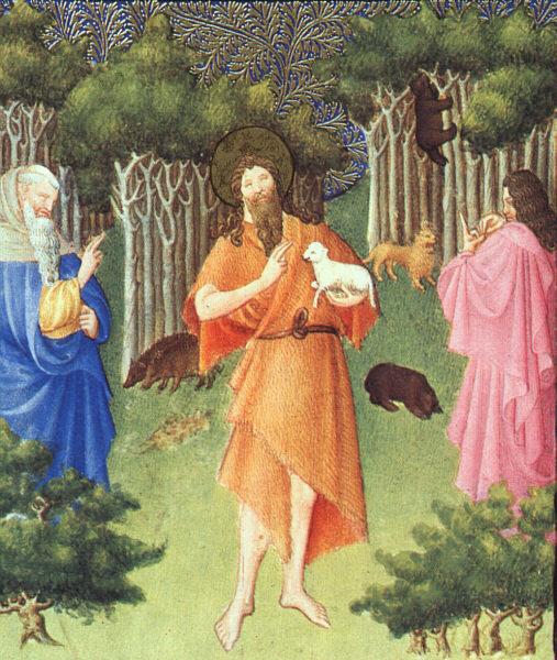 St. John the Baptist in the Wilderness, c.1408 - Брати Лімбурги