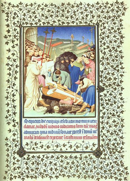 The Burial of Diocrès, c.1408 - Limbourg brothers