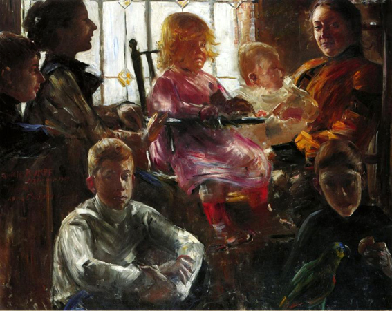 The Family of the Painter Fritz Rumpf, 1901 - Ловис Коринт