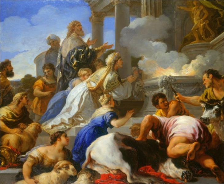 Psyche's Parents Offering Sacrifice to Apollo, 1697 - Luca Giordano