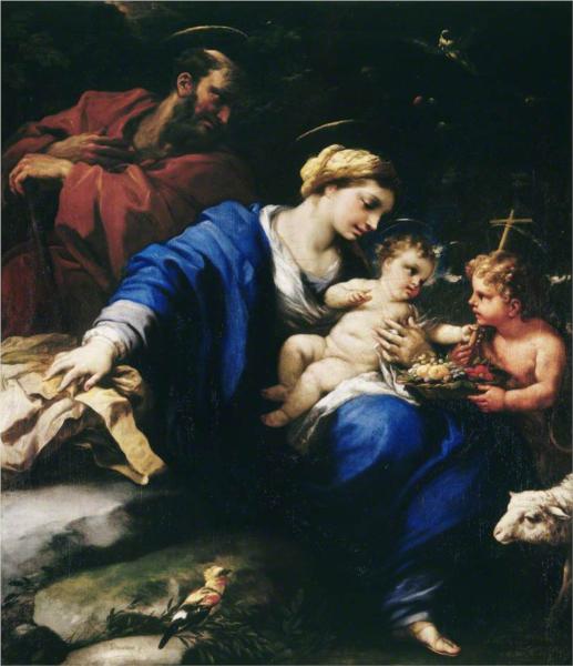 The Holy Family with the Infant Saint John the Baptist, 1675 - Лука Джордано