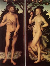 Adam and Eve - Lucas Cranach, o Velho