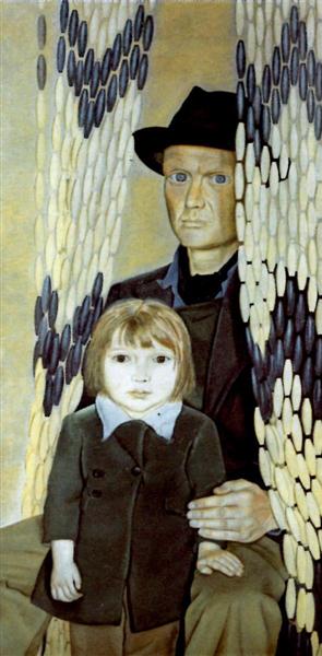 Father and Daughter, 1949 - 盧西安‧佛洛伊德