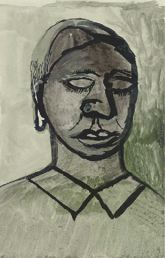 Девушка с закрытыми глазами, c.1943 - c.1944 - Люсьен Фрейд