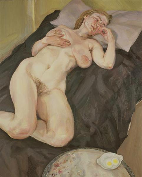 Naked Girl with Egg, 1980 - 1981 - 盧西安‧佛洛伊德