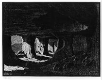 Cave Dwellings (near Sperlinga), Sicily - M.C. Escher