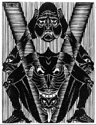 Initial V, 1931 - Maurits Cornelis Escher