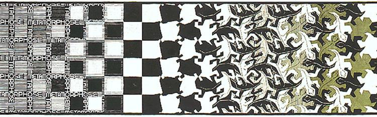 Metamorphosis II excerpt 2, 1939 - M.C. Escher