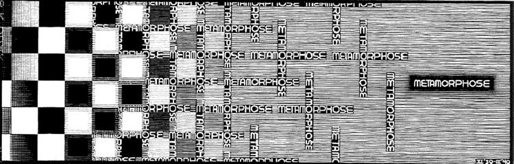 Metamorphosis II excerpt 7, 1939 - Maurits Cornelis Escher