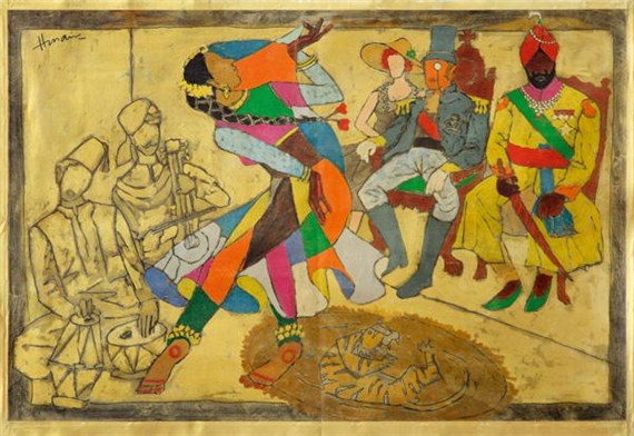 Untitled (Raj series), 1990 - Maqbool Fida Husain
