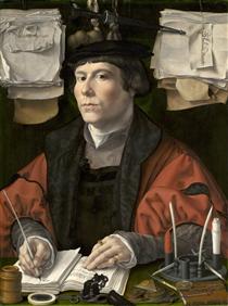 Portrait of a merchant - Jan Gossaert