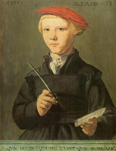 Portrait of a young scholar, 1531 - Мартен ван Хемскерк
