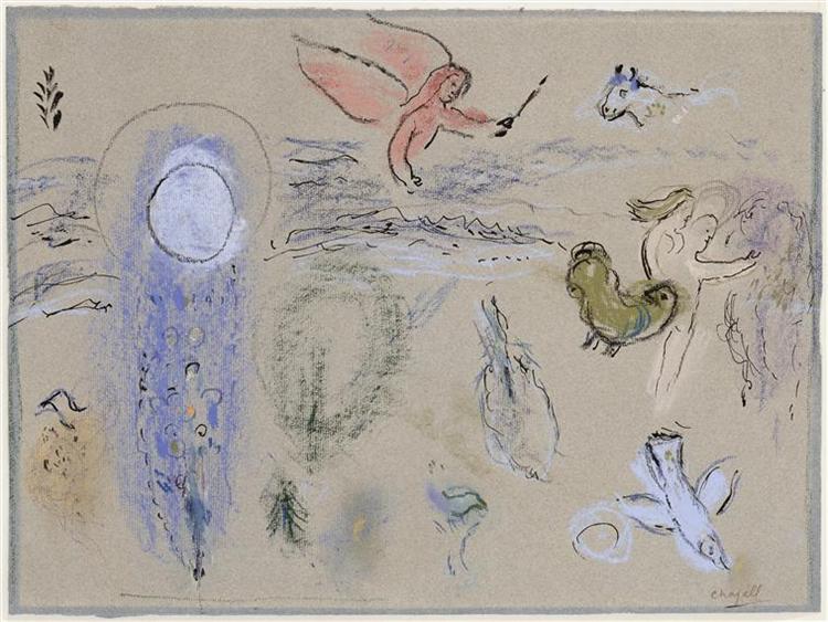 Adam and Eve expelled from Paradise, 1961 - Marc Chagall