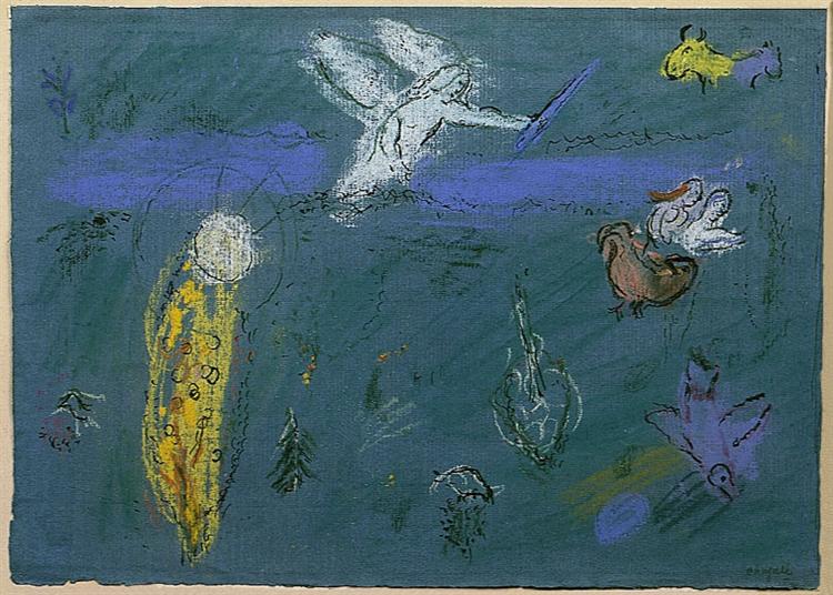 Adam and Eve expelled from Paradise, 1961 - Marc Chagall 