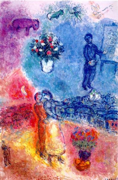 Artist over Vitebsk, 1982 - Marc Chagall