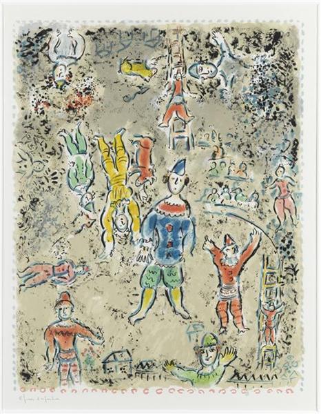Blue clown, 1984 - Marc Chagall