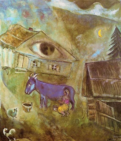 Дом с зеленым глазом, 1944 - Марк Шагал