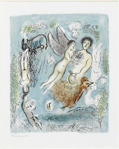 The island of Poros, 1980 - Marc Chagall