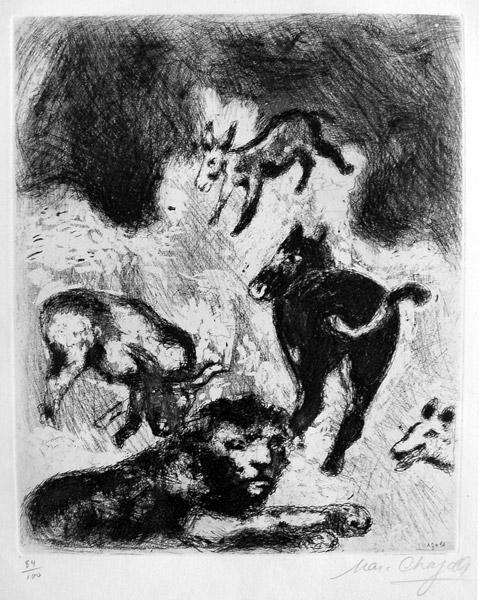 The lion become old, 1930 - Marc Chagall