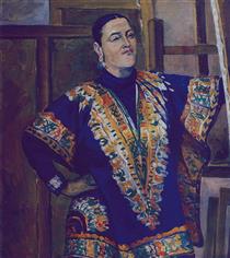 Self-portrait in red - Асламазян Маріам Аршаківна