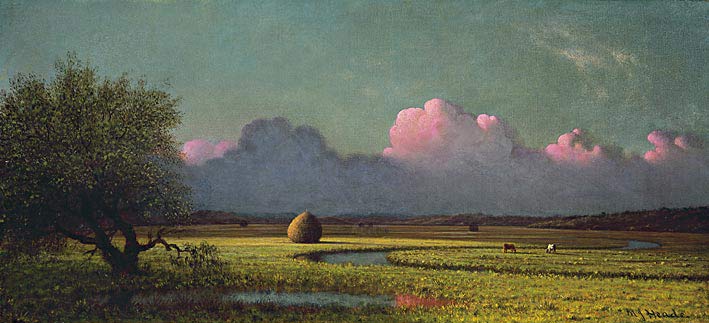 Ombre et lumière : les marais de Newbury, c.1871 - 1875 - Martin Johnson Heade