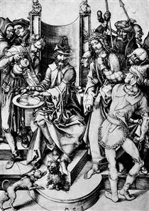 Christ before Pilate - Martin Schongauer