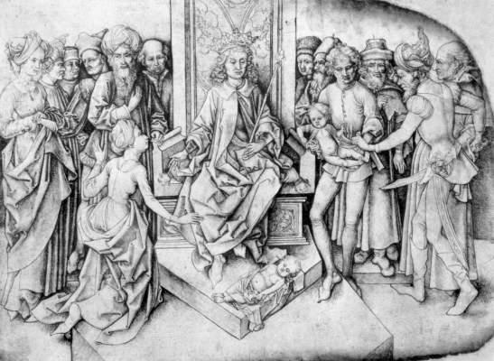 Judgement of Solomon, 1470 - Мартин Шонгауэр